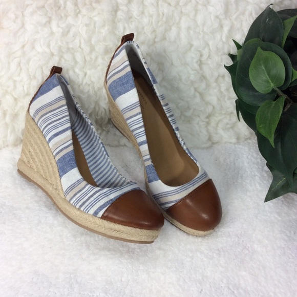 G.H. Bass & Co. Shoes - G.H Bass & Co Kaitlyn Striped Wedges Size 8 M